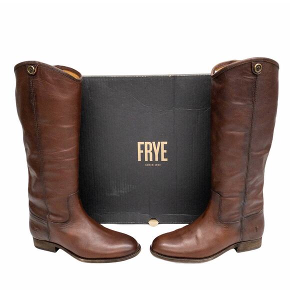 Frye Redwood Melissa Button 2 Leather Riding Boots 7 - Picture 1 of 9